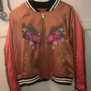 Palm tree bomber jacket